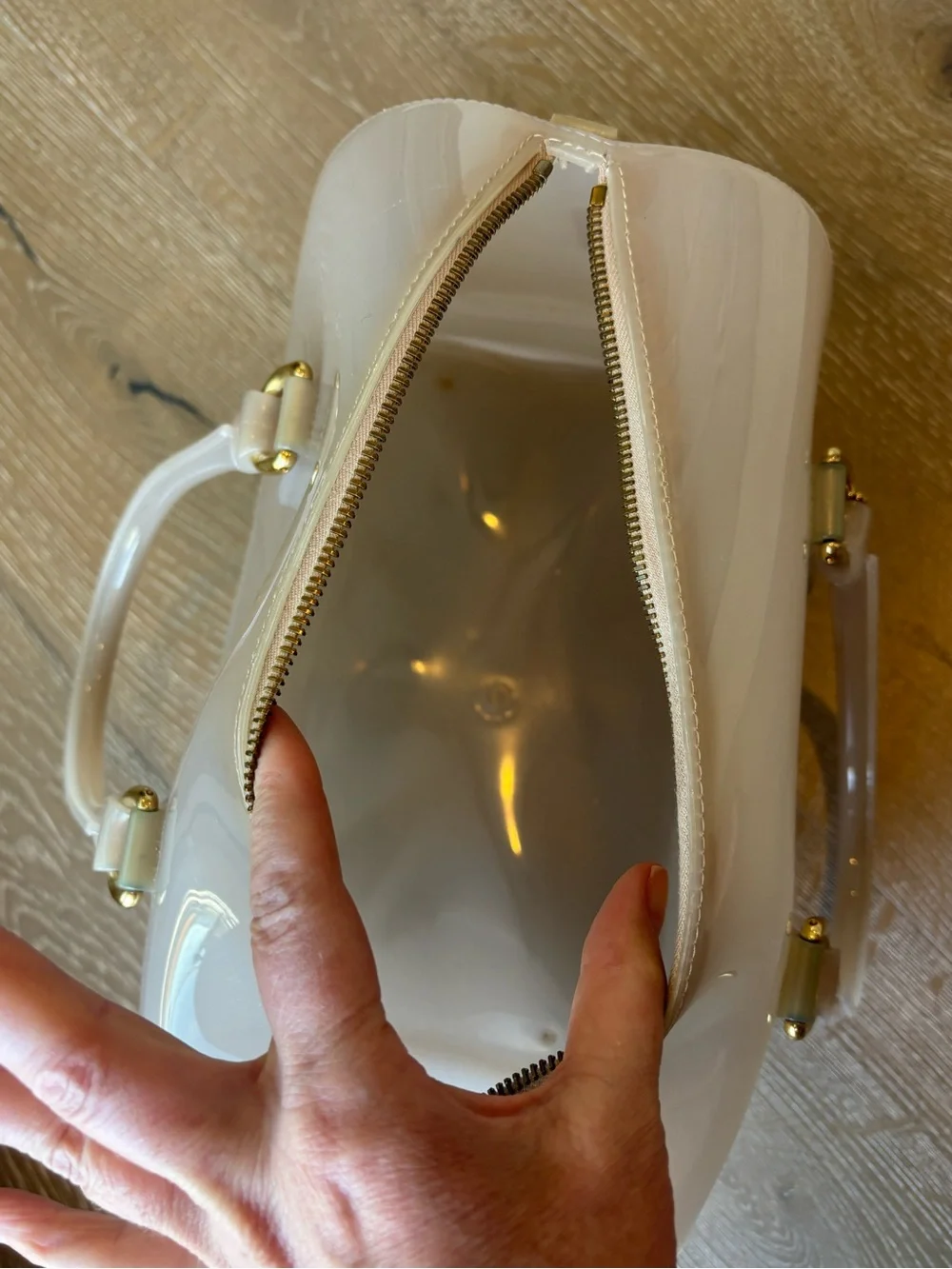 Furla Rose Candy Glossy Dome Satchel - Picture 8 of 10